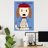 Niedlicher Spanierhund Wandern Grooming Business Poster (Heimbüro)