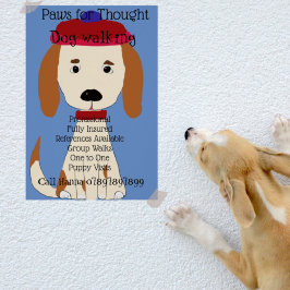 Niedlicher Spanierhund Wandern Grooming Business Poster