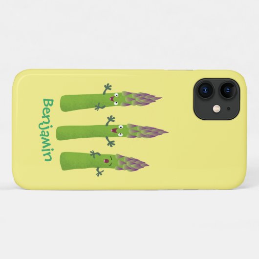Niedlicher Spargel mit Gemüsetrio-Cartoon Case-Mate iPhone Hülle (Rückseite (Horizontal))