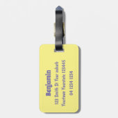 Niedlicher Spargel mit Gemüsetrio-Cartoon Gepäckanhänger (Rückseite vertikal)