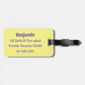 Niedlicher Spargel mit Gemüsetrio-Cartoon Gepäckanhänger (Rückseite horizontal)