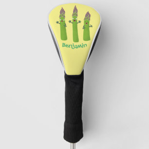 Niedlicher Spargel mit Gemüsetrio-Cartoon Golf Headcover