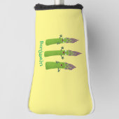 Niedlicher Spargel mit Gemüsetrio-Cartoon Golf Headcover (Rotieren 90)