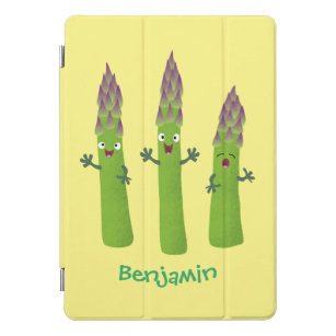 Niedlicher Spargel mit Gemüsetrio-Cartoon iPad Pro Cover