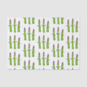 Niedlicher Spargel mit Gemüsetrio-Cartoon Seidenpapier (Vorderseite)