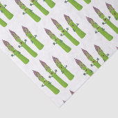 Niedlicher Spargel mit Gemüsetrio-Cartoon Seidenpapier (Ausschnitt)