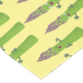 Niedlicher Spargel mit Gemüsetrio-Cartoon Tischdecke (Schrägansicht)