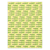 Niedlicher Spargel mit Gemüsetrio-Cartoon Tischdecke (Vorderseite)