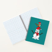 Niedlicher Sparrow auf Snowman Notizblock (Innenseite)