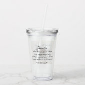 Niedlicher Sparrow Bird Foto Bibel Verse Simple Ta Acryltrinkbecher (Rückseite)