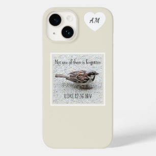 Niedlicher Sparrow Bird Foto Bibel Verse Simple Ta Case-Mate iPhone 14 Hülle