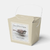 Niedlicher Sparrow Bird Foto Bibel Verse Simple Ta Geschenkschachtel (Vorderseite)