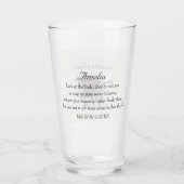 Niedlicher Sparrow Bird Foto Bibel Verse Simple Ta Glas (Rückseite)