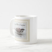 Niedlicher Sparrow Bird Foto Bibel Verse Simple Ta Kaffeetasse (Vorderseite Links)