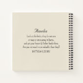 Niedlicher Sparrow Bird Foto Bibel Verse Simple Ta Notizblock (Rückseite)