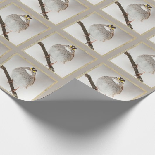 Niedlicher Sparrow Geschenkpapier (Ecke)