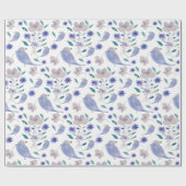 Niedlicher Sparrow mit einem Blume-Hut Geschenkpapier (Flach)