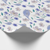 Niedlicher Sparrow mit einem Blume-Hut Geschenkpapier (Ecke)