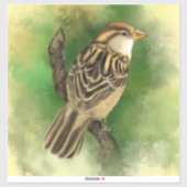 Niedlicher Sparrow-Sticker Aufkleber (Blatt)