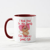 Niedlicher Spaß Anpassbar Adorable Funny Cat Vater Tasse (Links)