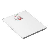 Niedlicher Spaß auf Handzeichen Red Apple Lehrer W Notizblock (angewinkelt)