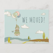 Niedlicher Spaß | Balloon House Ankündigungspostkarte (Vorderseite)