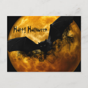 Niedlicher Spaß Beängstigend Happy Halloween Bat u Feiertagspostkarte