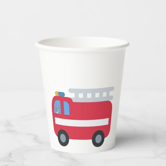 Niedlicher Spaß beim Dino-fahren Motor zurück zur  Pappbecher (Vorderseite)