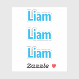 Niedlicher Spaß Blue Kids Name Aufkleber