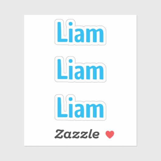 Niedlicher Spaß Blue Kids Name Aufkleber (Blatt)