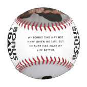 Niedlicher Spaß Bonus Vater Angebot & 2x Foto Baseball (Rückseite)