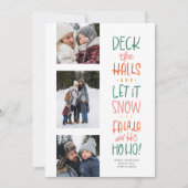 Niedlicher Spaß bunt drei Foto Weihnachten (Vorderseite)