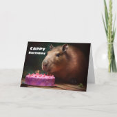 Niedlicher Spaß Capybara - "Cappy" Glückwunsch zum Karte (Vorderseite)