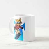 Niedlicher Spaß Cat Snowboarder Spieler Snowboarde Kaffeetasse (Vorderseite Links)