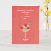 Niedlicher Spaß Cocktail Rezept Einfache Moderne G Karte (Gelbe Blume)