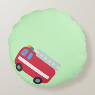 Niedlicher Spaß Dinosaurier treiben Motor zurück z Rundes Kissen