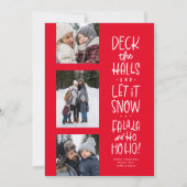 Niedlicher Spaß drei Foto Weihnachten (Vorderseite)