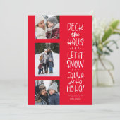 Niedlicher Spaß drei Foto Weihnachten (Stehend Vorderseite)