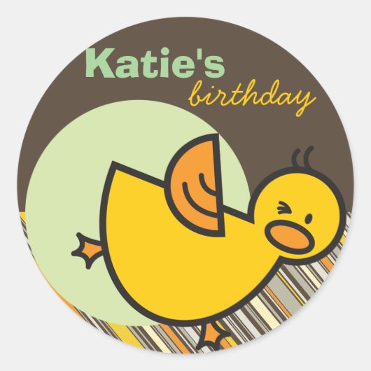 Niedlicher Spaß Duckies duckt Runder Aufkleber (Vorderseite)