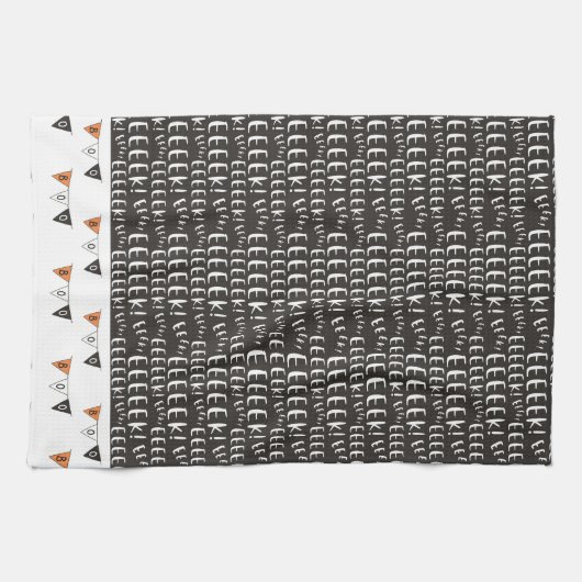 Niedlicher Spaß Eeek Boo Banner Halloween Geschirrtuch (Horizontal)