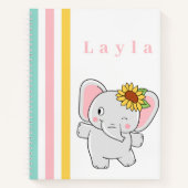 Niedlicher Spaß Elephant Kids Notizblock (Vorderseite)