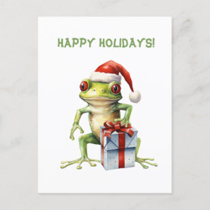 Niedlicher Spaß Fabulous Frosch Weihnachtsfeiertag Postkarte