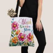 Niedlicher Spaß Farbenfrohe Blume Selig Garten Mam Tasche (Von Nahem)