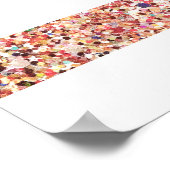 Niedlicher Spaß Farbenfrohe Confetti Poster (Ecke)