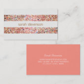 Niedlicher Spaß Farbenfrohe Confetti Visitenkarte (Vorne/Hinten)