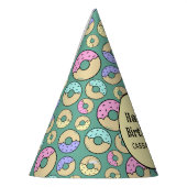 Niedlicher Spaß Farbenfrohe Sprinkle Donut Muster Partyhütchen (Links)
