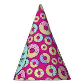 Niedlicher Spaß Farbenfrohe Sprinkle Donut Muster Partyhütchen (Rechts)