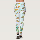 Niedlicher Spaß Farbenfroher Clownfisch und Blasen Leggings (Rückseite)