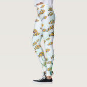 Niedlicher Spaß Farbenfroher Clownfisch und Blasen Leggings (Links)