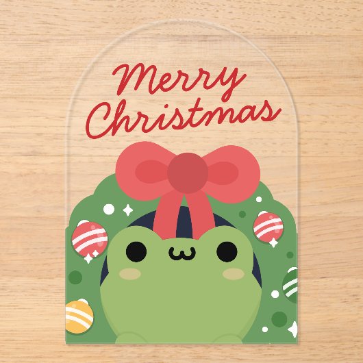 Niedlicher Spaß frohe Weihnachten Acryleinladungen (Vorderseite)